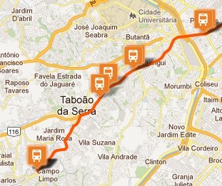 rastreamento do ônibus